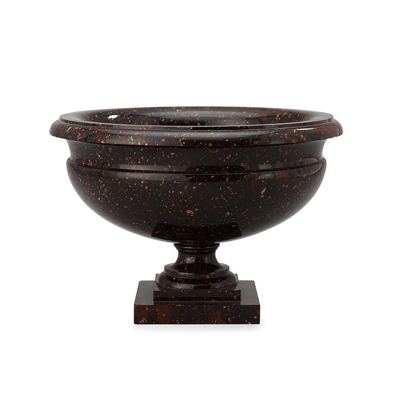 A Swedish Empire 19th century porphyry bowl.