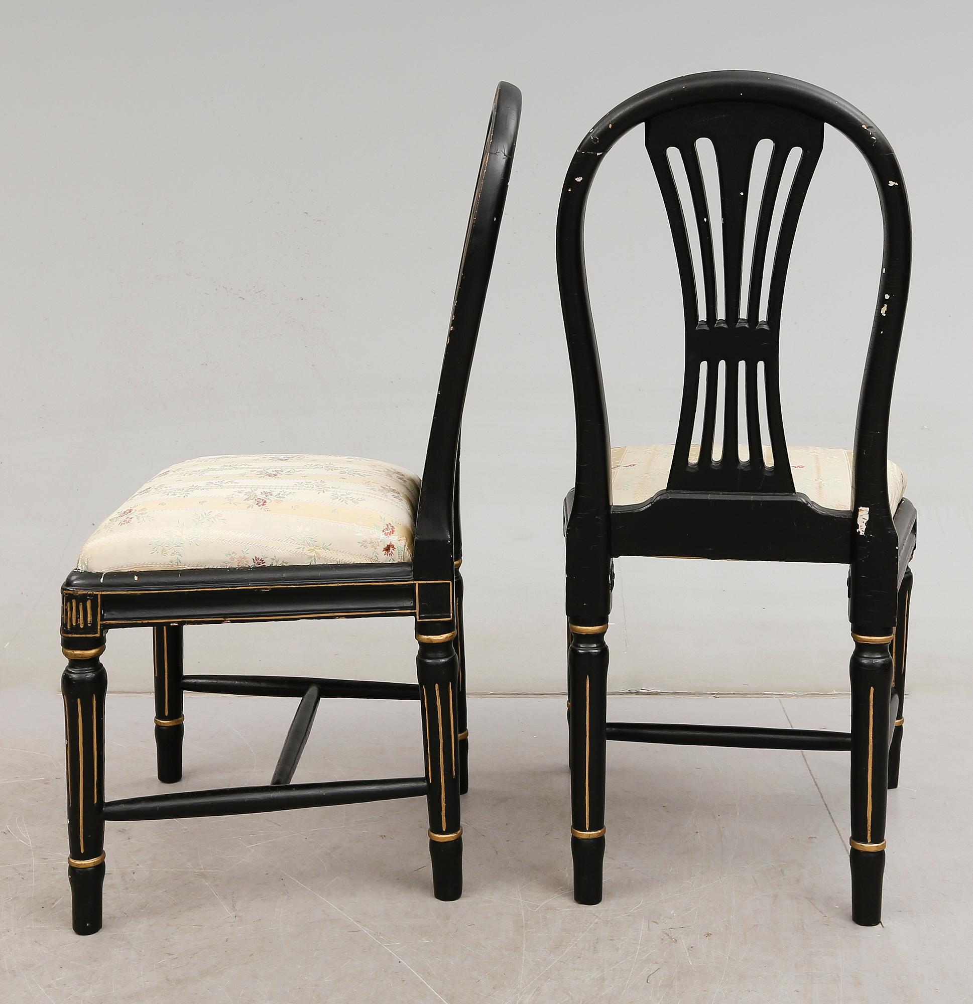 STOLAR, 4 st, gustavianska, 1700-talets andra hälft.