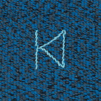 Kristiina Ihamuotila, konsttextil, signerad Kristiina Ihamuotila 1989. Ca 190 x 133 cm.