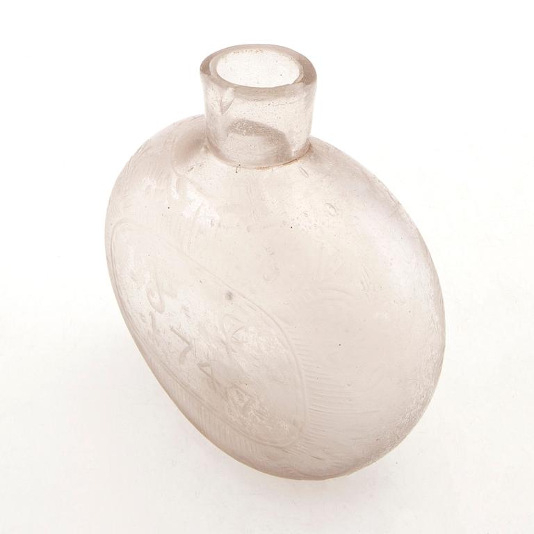 A Swedish Henrikstorp glass bottle, dated 1747.