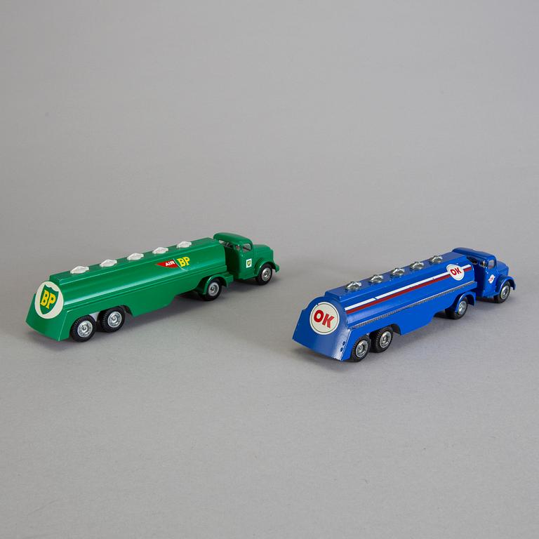 TEKNO, 2 stycken tankbilar, Danmark, 1960-tal.