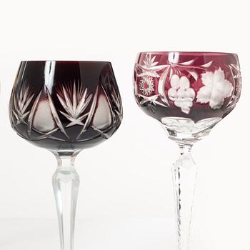 Wine glasses, 20th century (13 pcs).