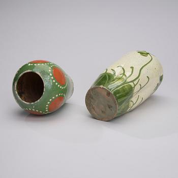 VASER, 2 st, keramik, jugend, tidigt 1900-tal.