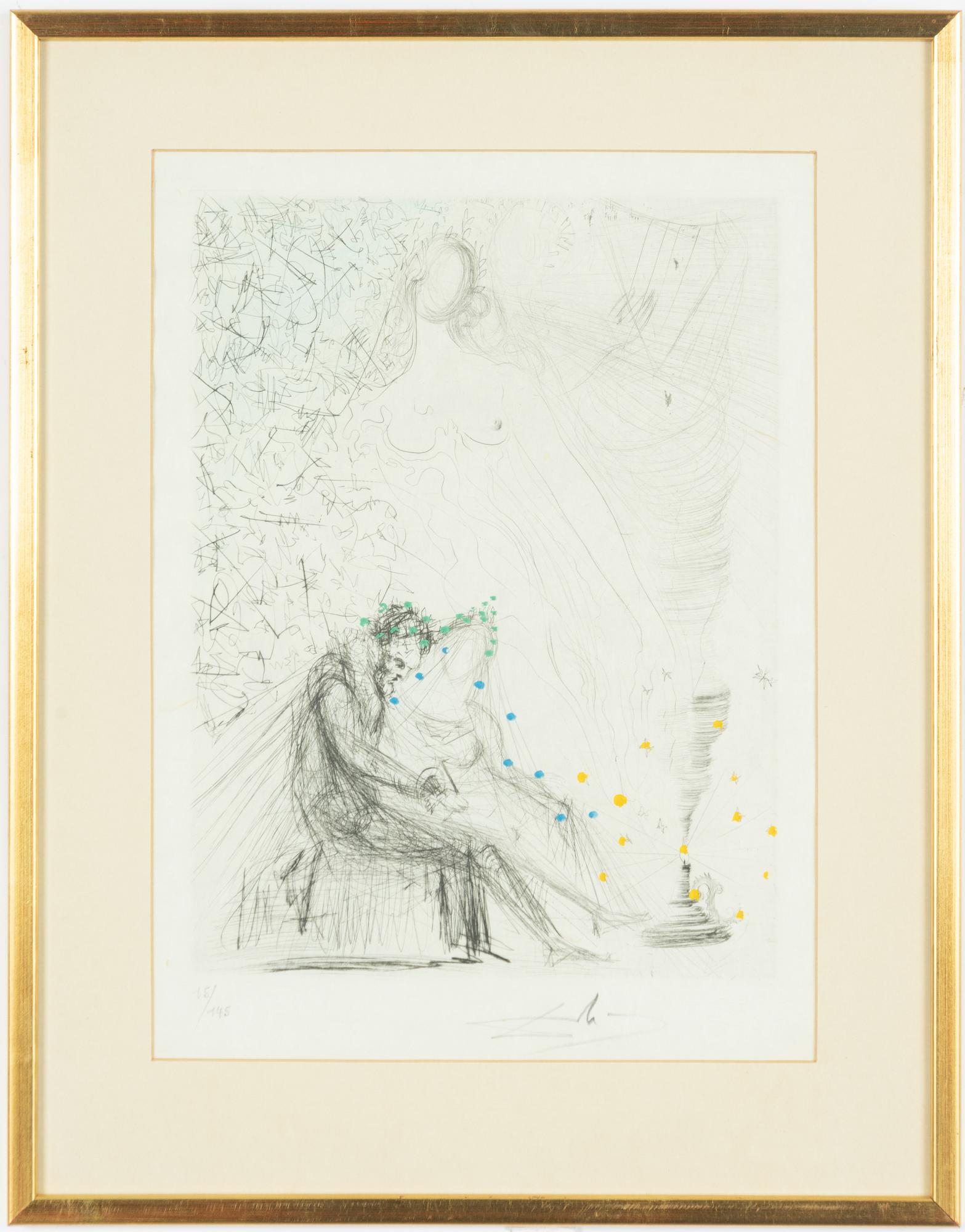 Salvador Dalí, "Le Coupleà la bougie" From "Les Amours de Cassandre".