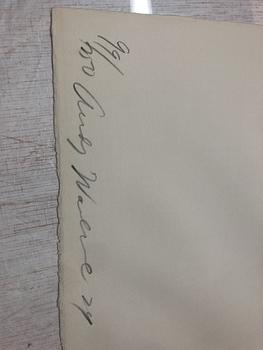 ANDY WARHOL, serigrafi, 1974, signerad med initialer i blyerts, samt även signerad med blyerts 99/250 a tergo.