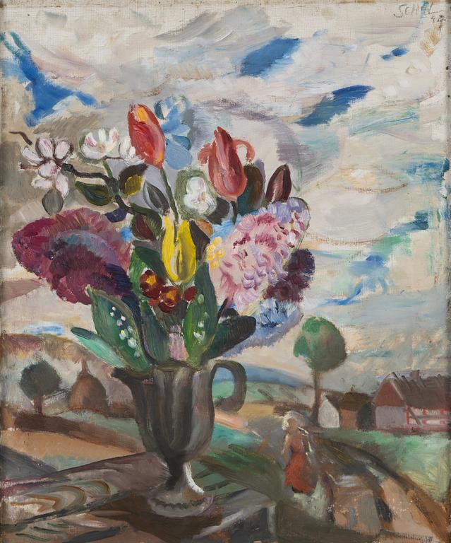 Jules Schyl, Flower still life.