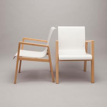 ALVAR AALTO, karmstolar, ett par, modell 403, Artek 1980-tal.