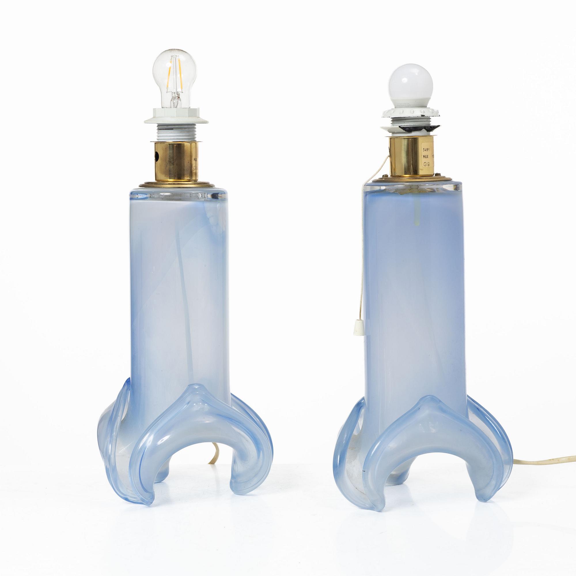 Hanne Dreutler, a pair of table lamps, Studio Åhus, Ateljé Lyktan, 1980–81.