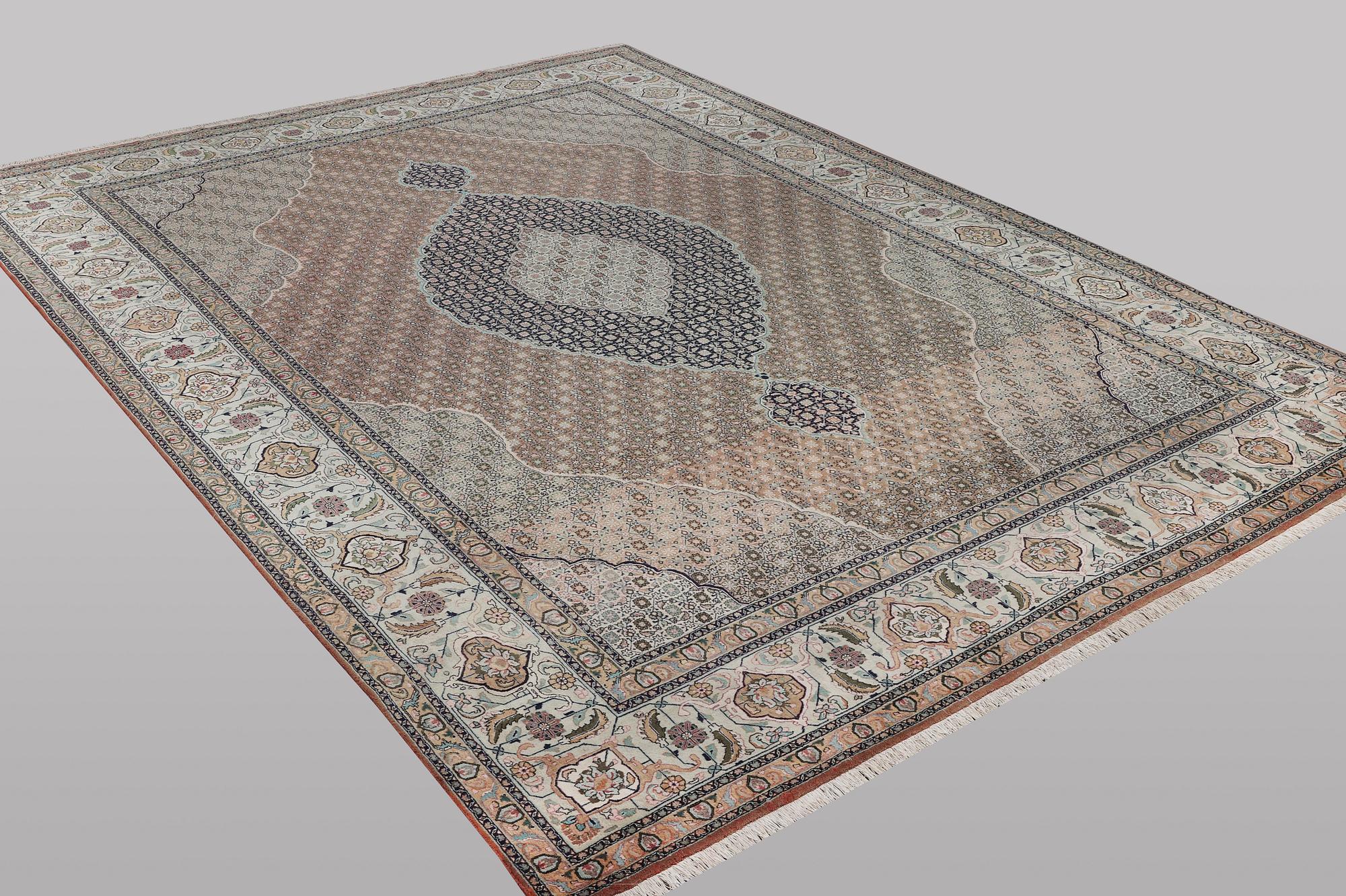 A carpet, Tabriz, part silk, 50 raj, ca 414 x 300 cm.