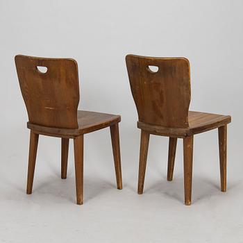 Werner West, a set of four 1930s 'Leo' chairs for Oy Stockmann Ab, Keravan puusepäntehdas, Finland.