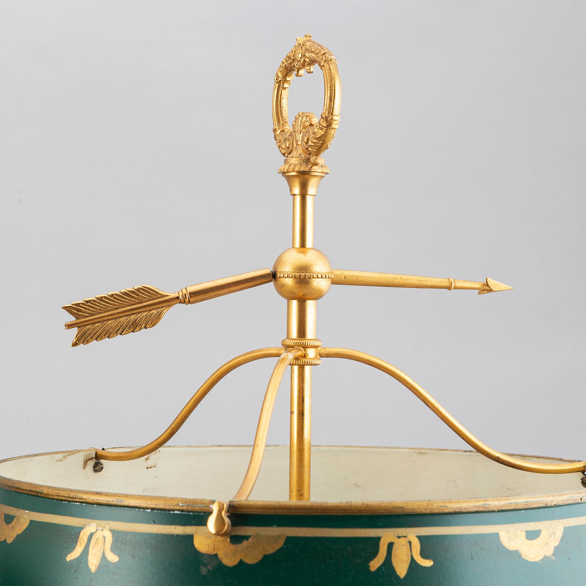 A pair of brass table lamps, Bouillotte lamps, sencond half of the 20th century.