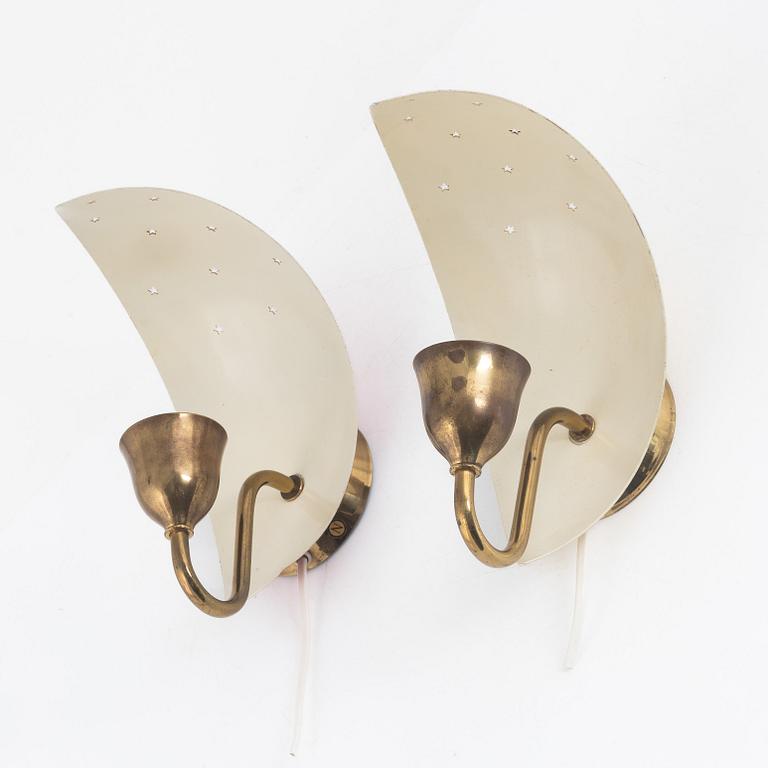 A pair of 1950's wall lamps, Norway.