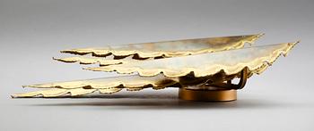 VÄGGLAMPA, mässing, Holm Sörensen & Co, Danmark, 1900-taletsandra hälft.