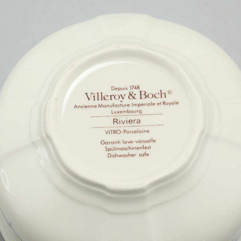 A porcelain tableware set of 74 pcs, "Riviera" by Villeroy & Boch, late 20th century.