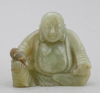 FIGUR, Buddha, jade/nefrit.