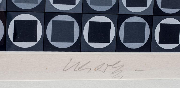 VICTOR VASARELY, signerad. E.A XII/XXV.