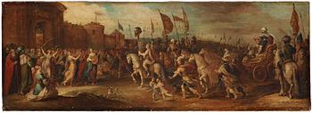 765. Frans Francken II Studio of, David's Entry into Jerusalem.