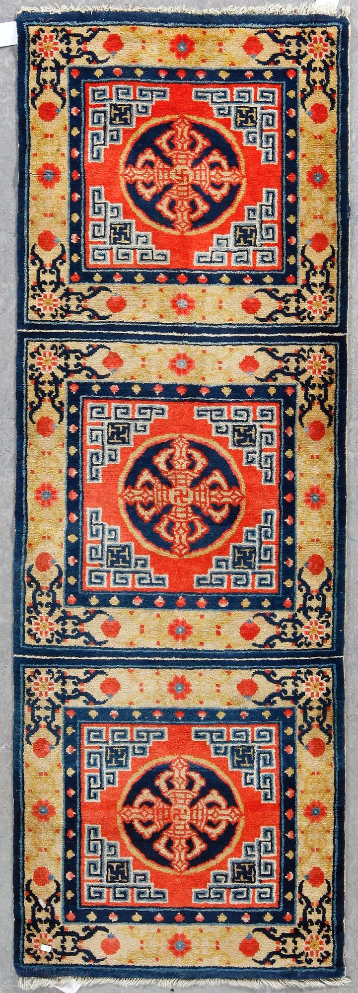 MEDITATIONSMATTA semiantik, Kina, ca 194x66 cm.