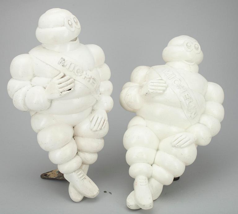 REKLAMFIGURER, 2 st, plast, Michelin, 1900-talets senare hälft.