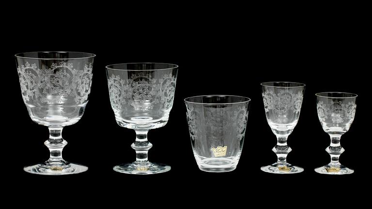 GLAS, 60 delar, Kosta, etikettmärkta, 1900-tal.