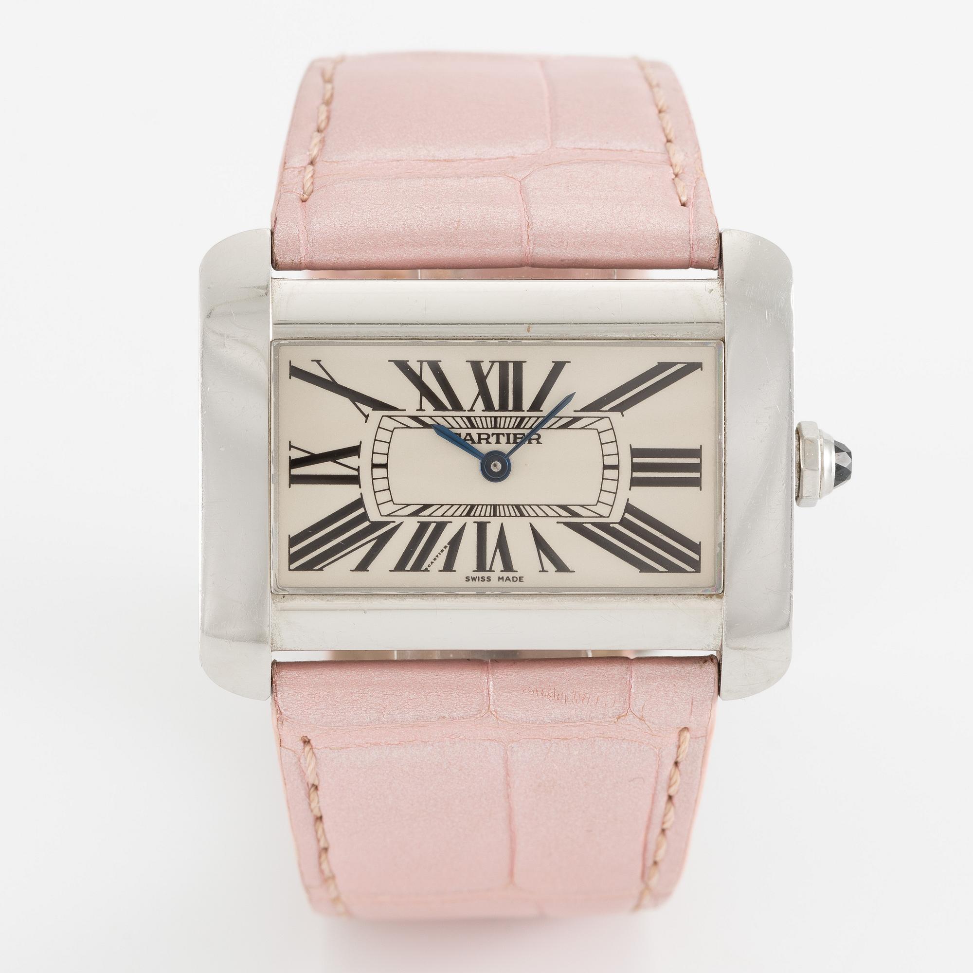 Cartier, Tank Divan, wristwatch, 38.5 x 24.5 (30.5) mm.