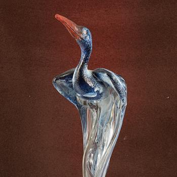 Kjell Engman, a bird glass sculpture, Kosta Boda, signed.