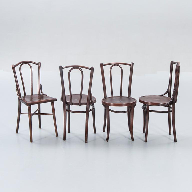 Chairs, 4 pcs, Thonet, bentwood, first half of the 20th century.