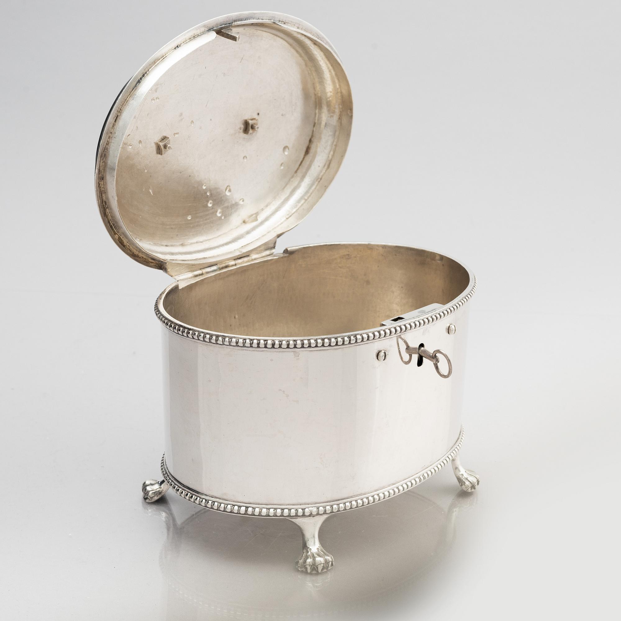 Johan Malmstedt, sockerskrin, silver, (verksam 1783-1831) Göteborg. Gustaviansk.