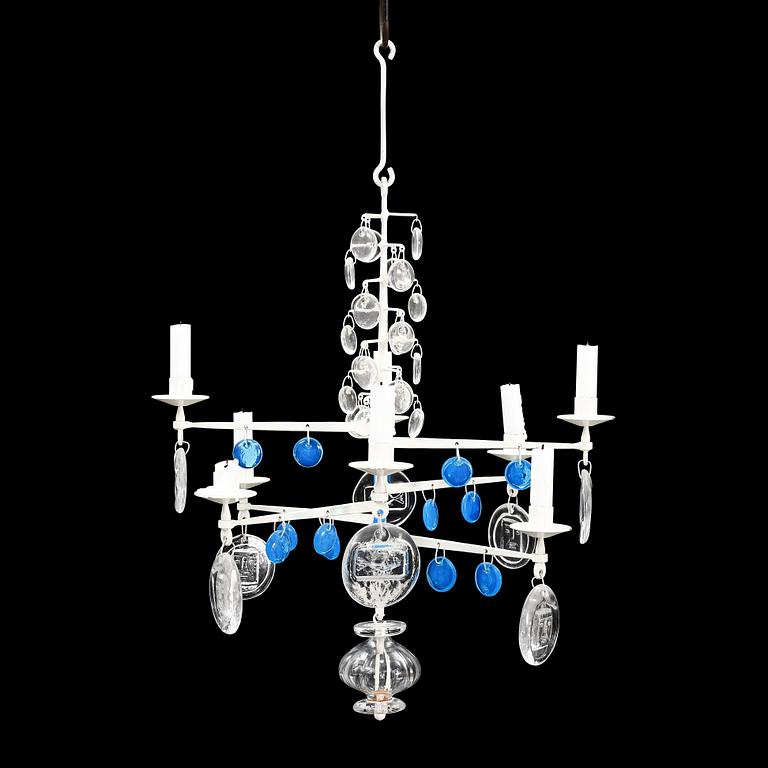 A iron chandelier by Erik Höglund, 1970's.