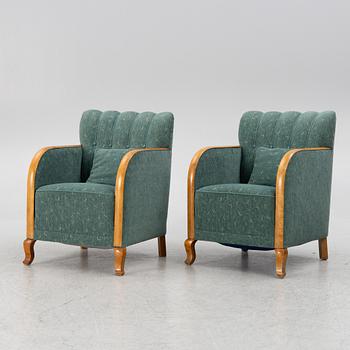 A pair of armchairs, 1930s/40s.