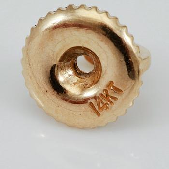 ÖRHÄNGEN, 1 par, solitära briljantslipade diamanter totalt ca 1,30 ct.