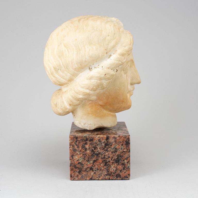 A 20th century marble bust.