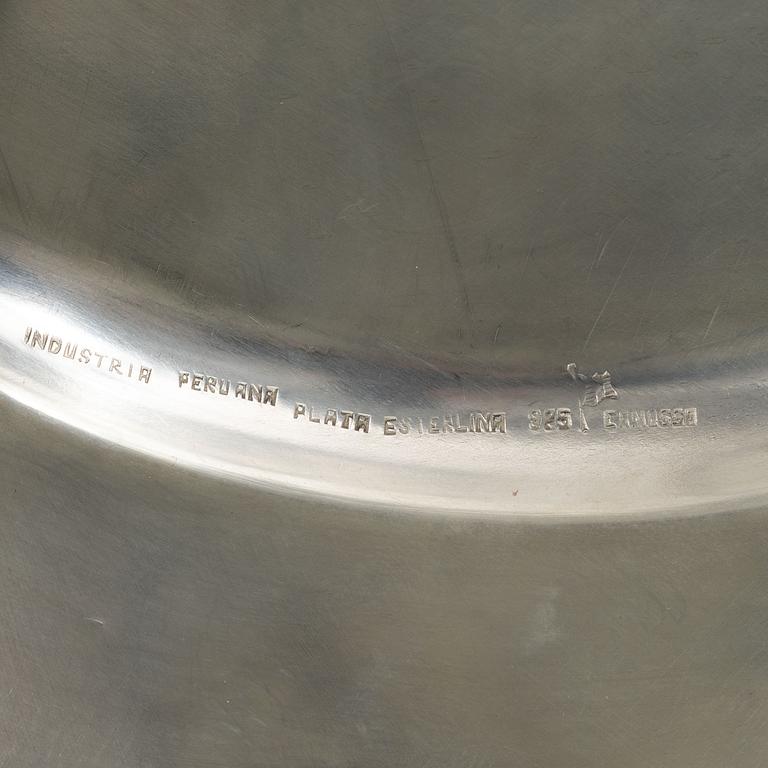 Plates, 11 pcs, sterling silver, Camusso, Peru, second half of the 20th Century.