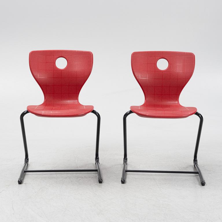 Verner Panton, six 'Pantoswing' chairs, VS, 21st ventury.