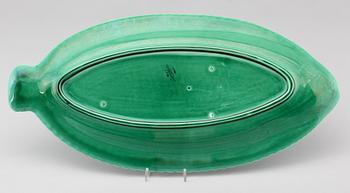 FISKFAT, porslin, Sarreguemine, Frankrike, 1900-talets första hälft.