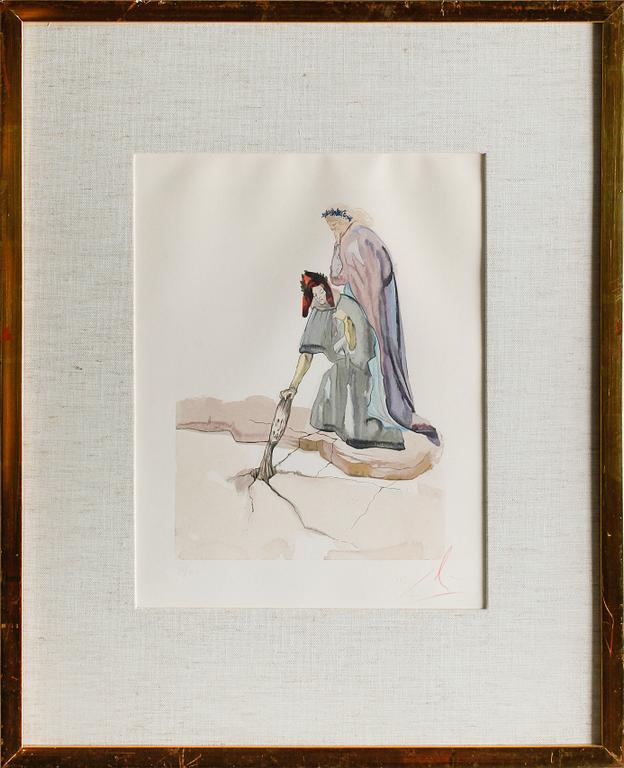 SALVADOR DALÍ, färgträsnitt, signerad i rött samt numrerad 98/150.