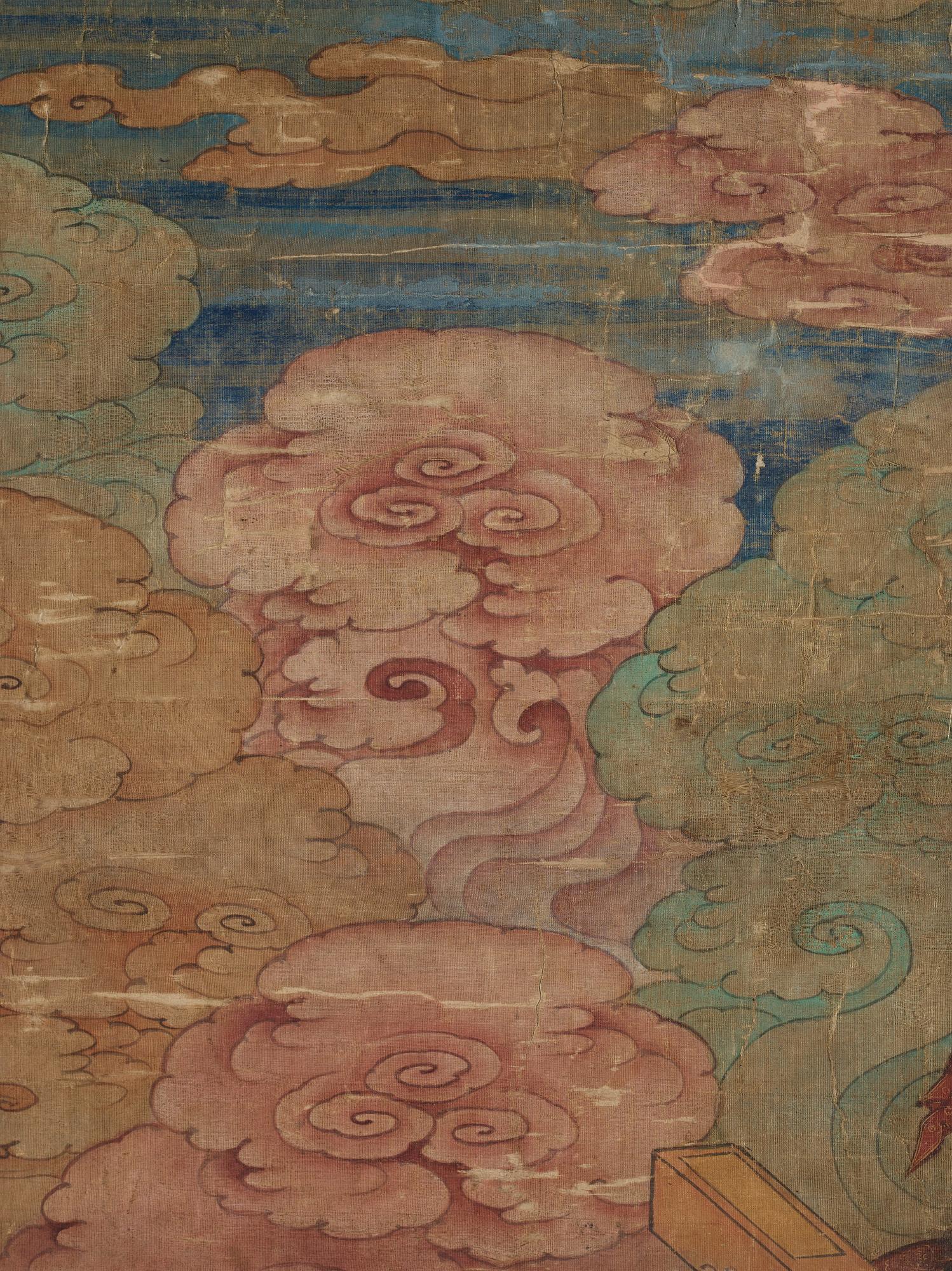 RULLMÅLNING, en daoistisk Shuilu-målning av okänd konstnär, Qingdynastin, 1700-tal.
