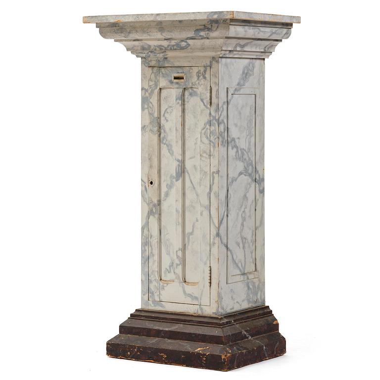 A Swedish column-shaped cabinet late 19 th century.