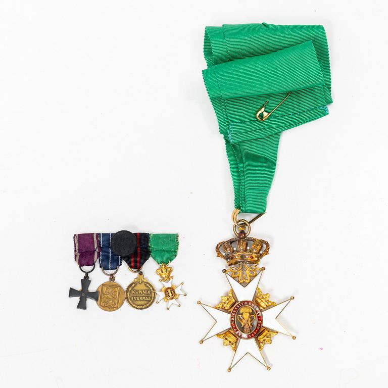 Order of the Vasa, Sweden, Commander's Cross, gold 18k.