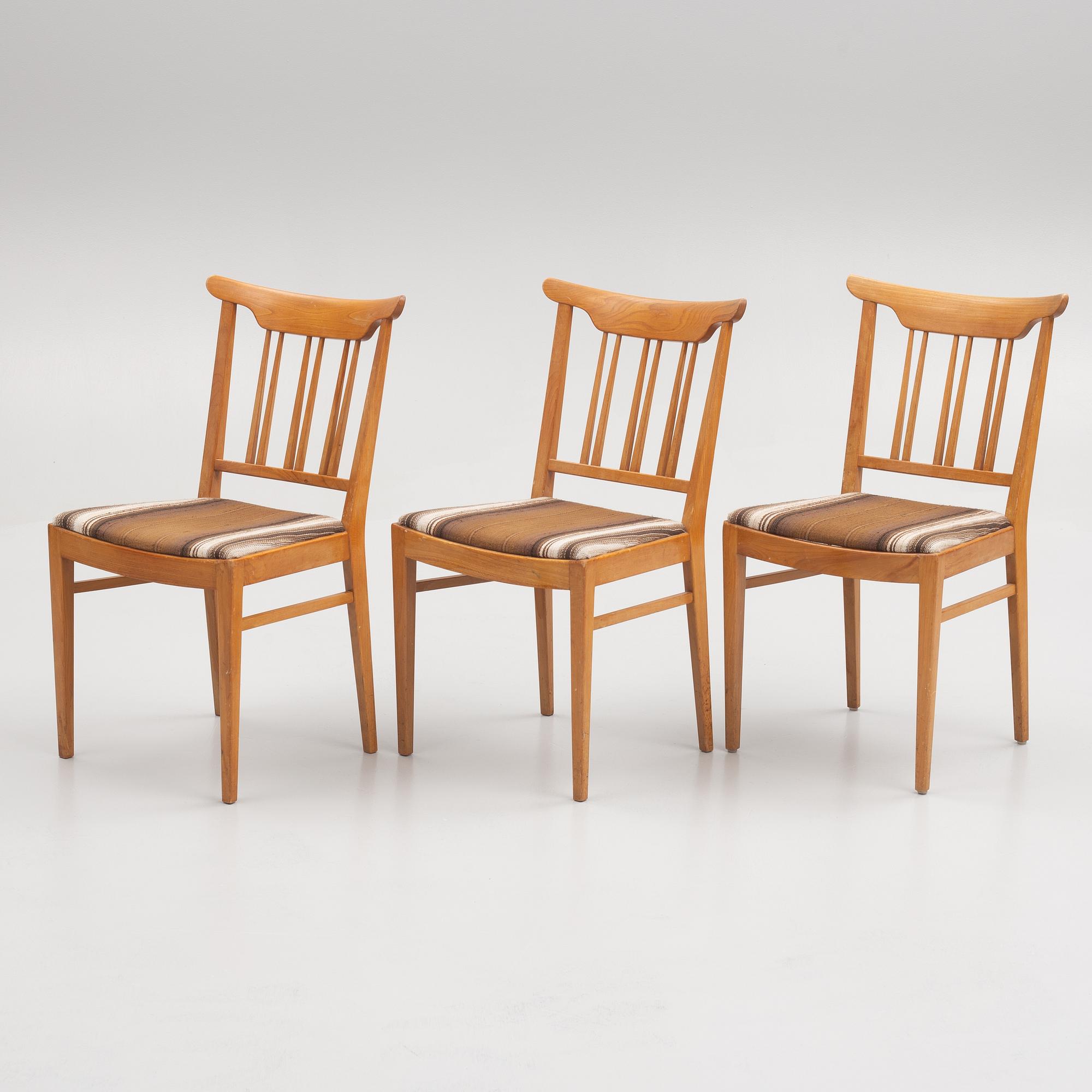 Svenska Möbelfabrikerna Bodafors, stolar 3 st. 1950/60-tal.