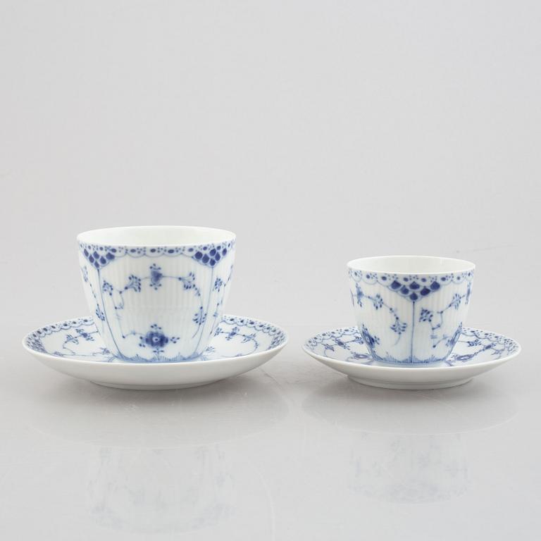 Royal Copenhagen, 27 pieces of a "Blue Fluted" porcelain service, Denmark.