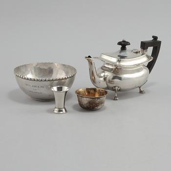 PARTI SILVER, 4 delar, 1900-tal, vikt 440 g.