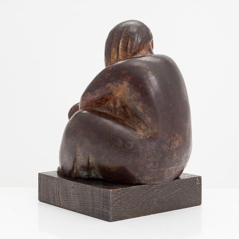 Carl Wilhelms, a bronze sculpture, signed and dated -46.