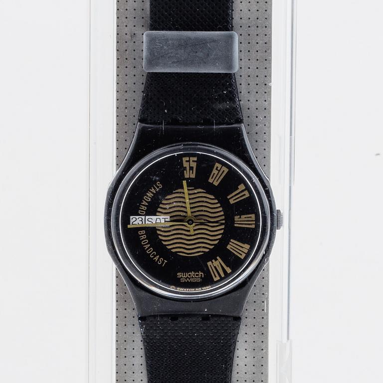 Swatch, Broadcast, wristwatch, 34 mm.