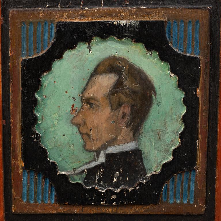 A cabinet, probably Johannes Fundberg, Dalsland, first half of the 19th Century.