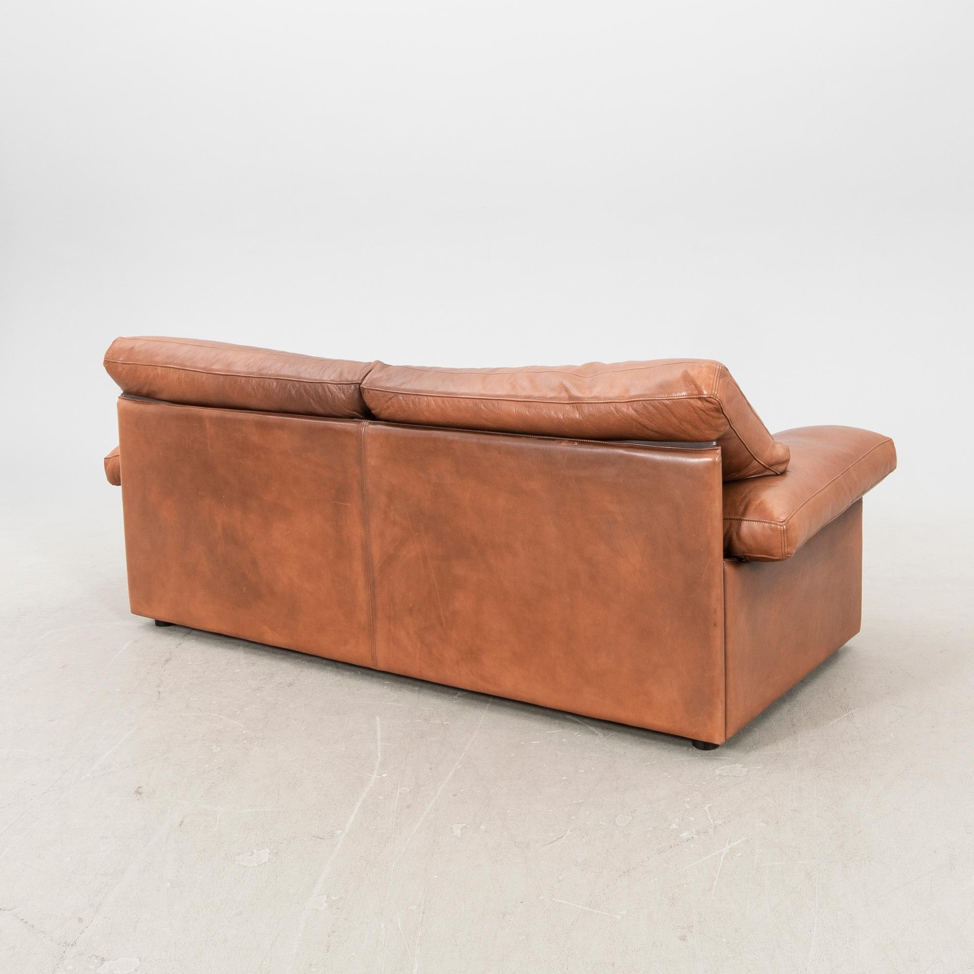 An Eilersen leather sofa later part of the 20th century.