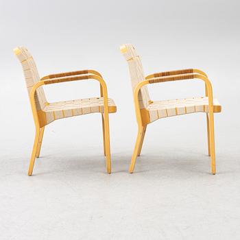 Alvar Aalto, karmstolar, ett par, modell 45, Artek, Finland.