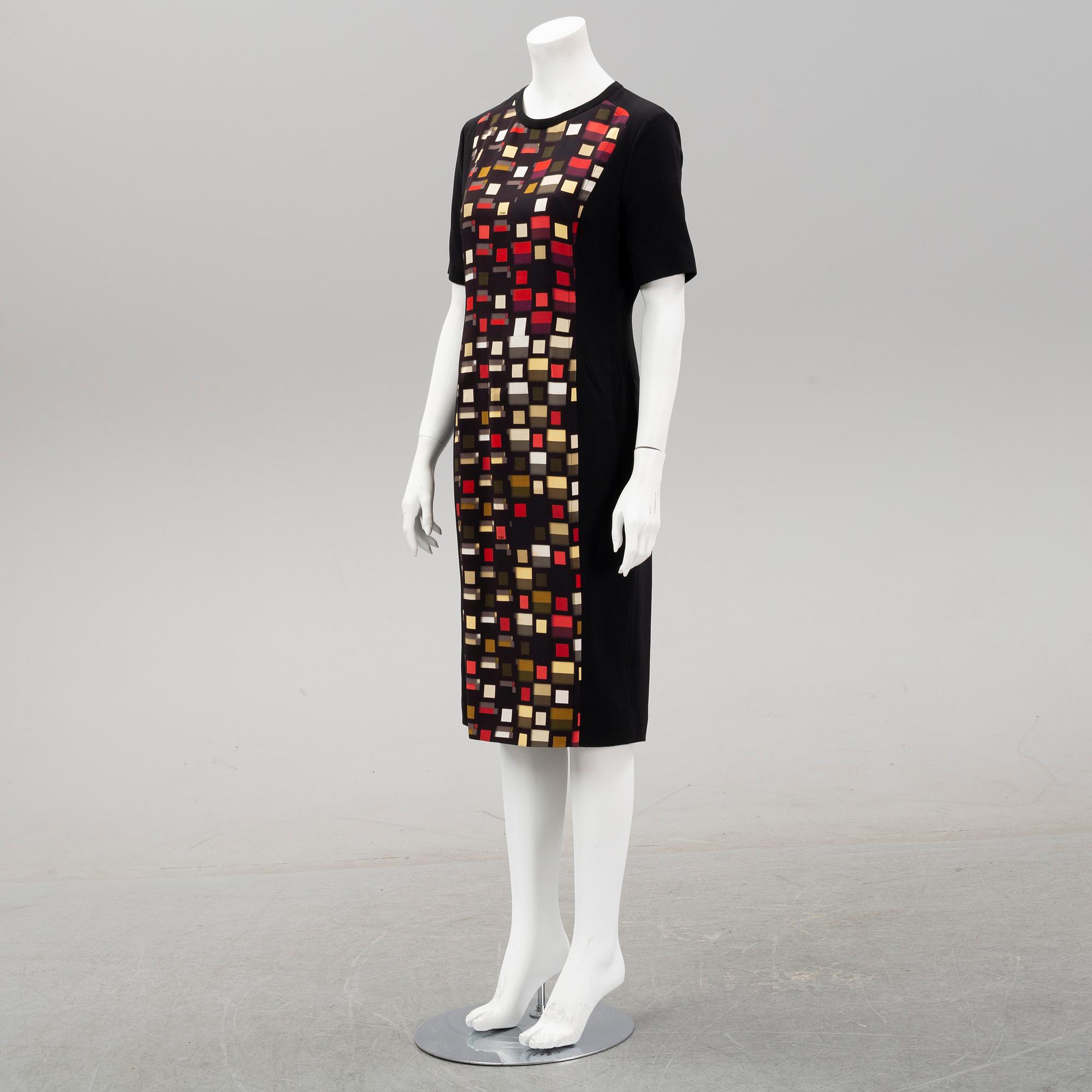 Fendi, a silk dress, Italian size 42.