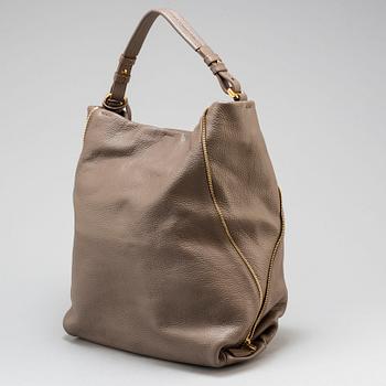 EMPORIO ARMANI, A LETAHER HOBO CALFSKIN BAG.