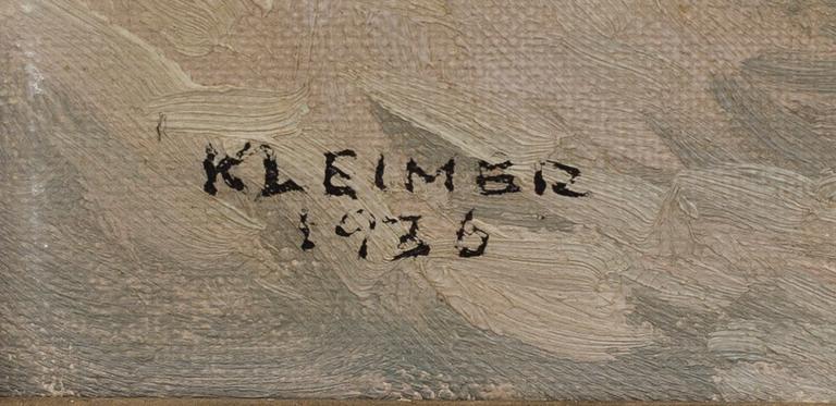 AXEL KLEIMER, oil on canvas, signed and dated 1936.